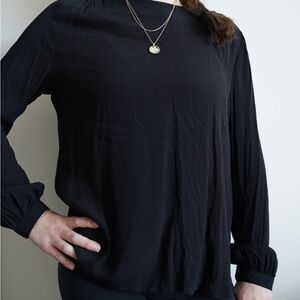 Women’s Black Long Sleeve Blouse — Size 6